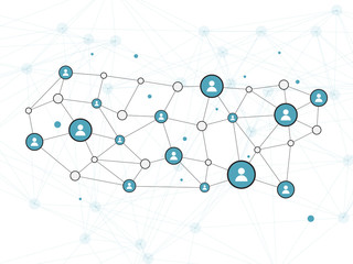 Social Network Vector Design Concept Illustration with User Icons