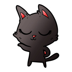 calm cartoon cat
