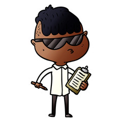 cartoon boy wearing sunglasses