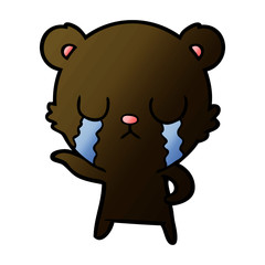 crying cartoon bear