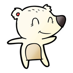smiling polar bear cartoon