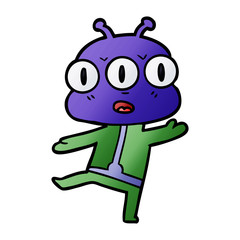 cartoon three eyed alien