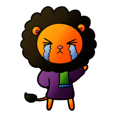 cartoon crying lion