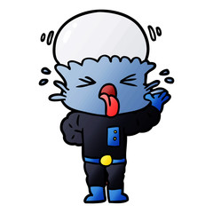 disgusted cartoon alien