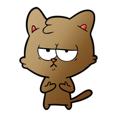 bored cartoon cat