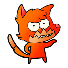 cartoon grinning fox