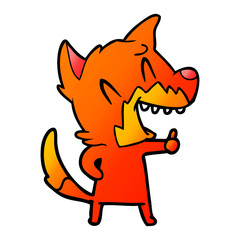 laughing fox cartoon
