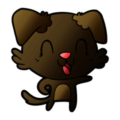 Fototapeta premium laughing cartoon dog