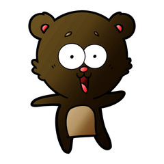 laughing teddy  bear cartoon