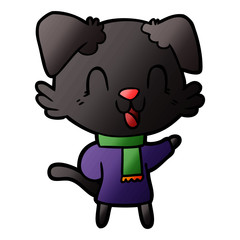 laughing cartoon dog