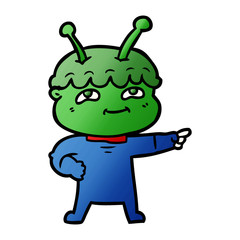 friendly cartoon spaceman