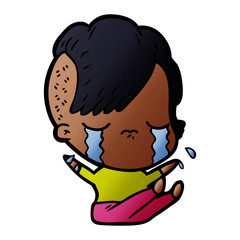 cartoon crying girl