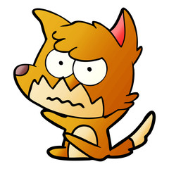 cartoon annoyed fox