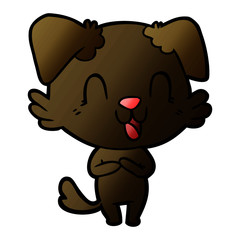 laughing cartoon dog