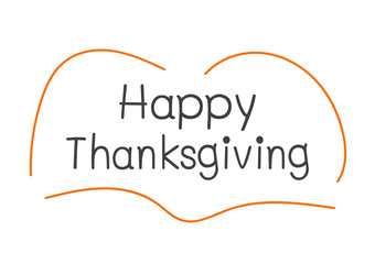 Happy thanksgiving with art text design.