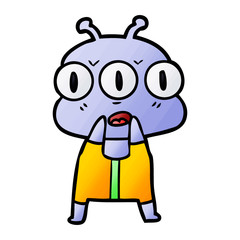 cartoon three eyed alien