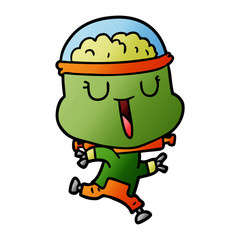 happy cartoon robot