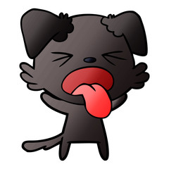 Fototapeta premium cartoon disgusted dog