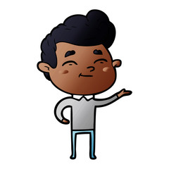 happy cartoon man