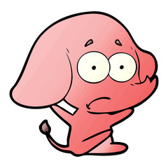 cartoon unsure elephant