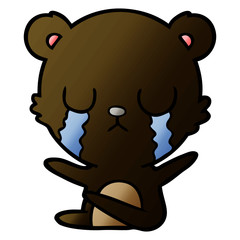 crying cartoon bear