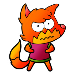 cartoon annoyed fox