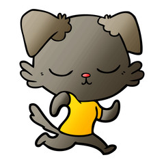 cute cartoon dog running