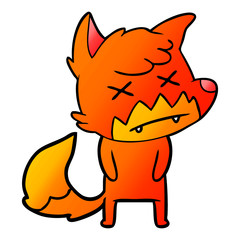 cartoon dead fox