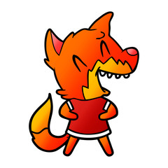 laughing fox cartoon