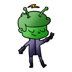 friendly cartoon spaceman