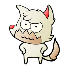 cartoon annoyed fox