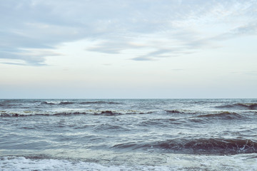 Beautiful clear  water lapping on the shore