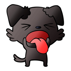 cartoon disgusted dog