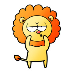 cartoon bored lion