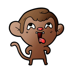 crazy cartoon monkey