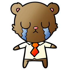 crying cartoon bear