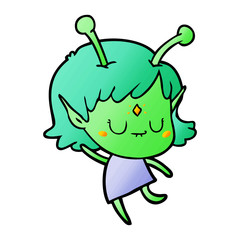 cartoon alien girl