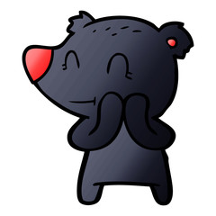 smiling bear cartoon