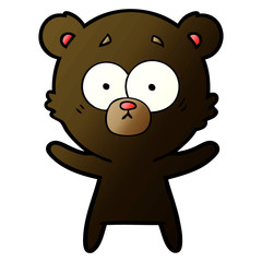 Fototapeta premium surprised bear cartoon