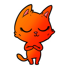 calm cartoon cat