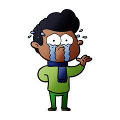 cartoon crying man