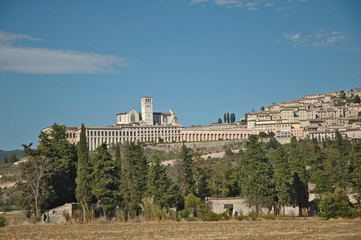 Fototapeta na wymiar Umbria: panorama di Assisi