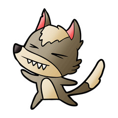 angry wolf cartoon