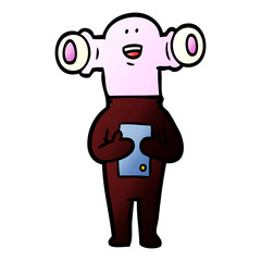 friendly cartoon alien