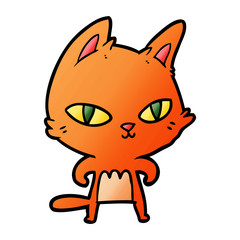 cartoon cat staring