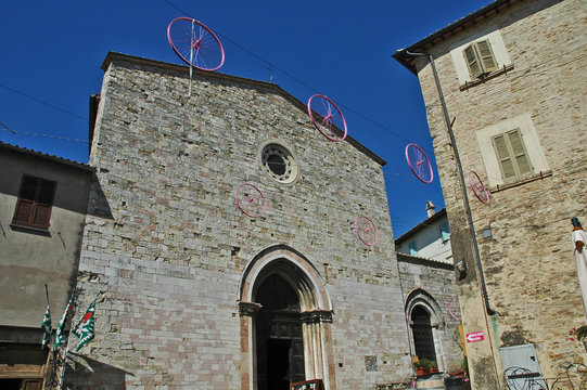 Montefalco, Umbria - la chiesa di sant'Agostino