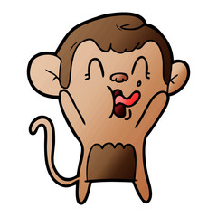 crazy cartoon monkey