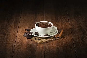 Crédence de cuisine en verre imprimé Chocolat Chocolat chaud