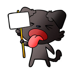 cartoon disgusted dog