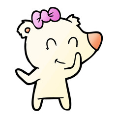 female polar bear cartoon